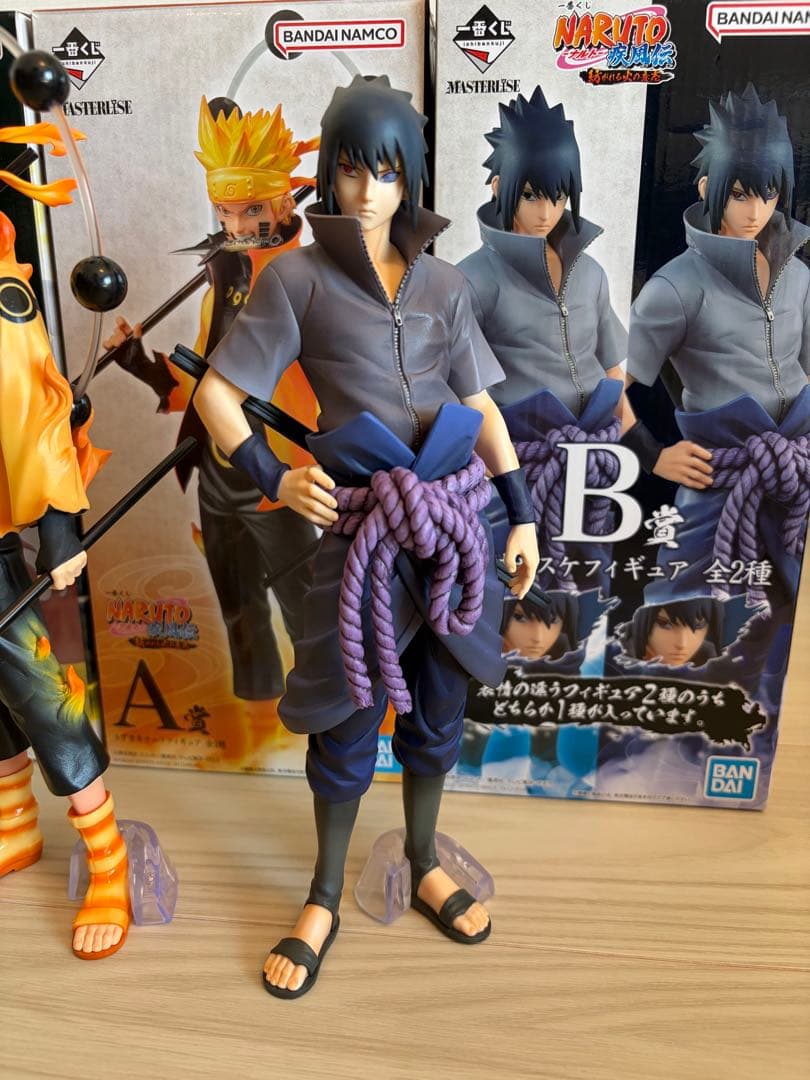 A賞 ナルト 六道仙人 B賞 サスケ 写輪眼&輪廻眼ver ミナト空箱 一番