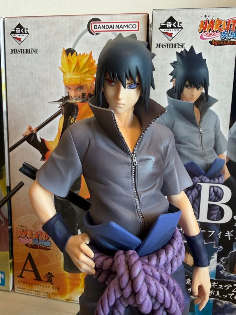A賞 ナルト 六道仙人 B賞 サスケ 写輪眼&輪廻眼ver ミナト空箱 一番
