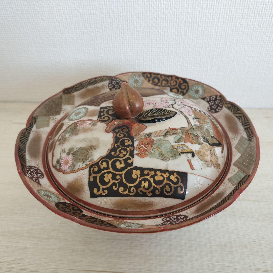 お値下げしました、九谷焼 人物 蓋物 お値下げしました、九谷焼 人物