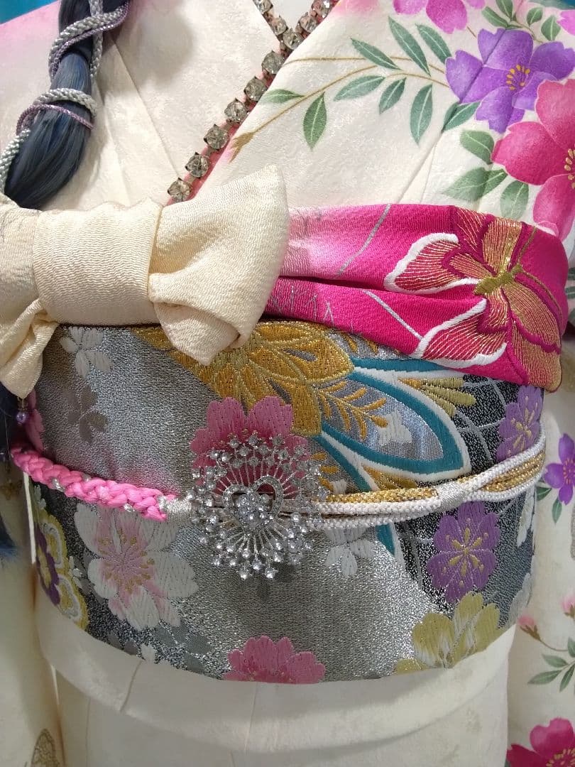 専用】です‼️振袖、正絹未使用、重ね衿帯揚げ帯締め、袋帯襦袢