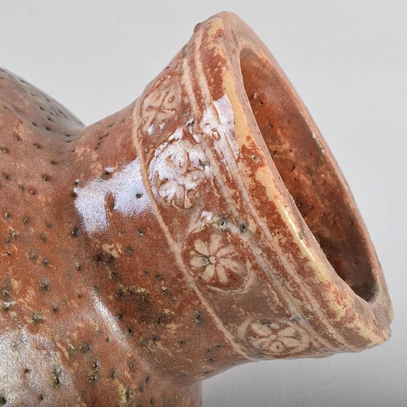 茶道具 佐々木松楽造 赤楽焼 大馬上盃 菓子器 仕覆付 共