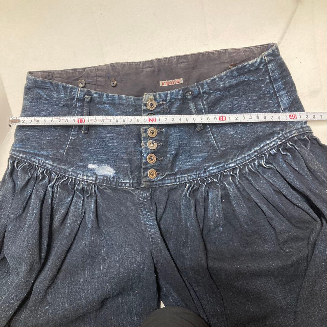 日*4様 KAPITAL ダークブルー ガウチョパンツ 袴パンツ サイズ0