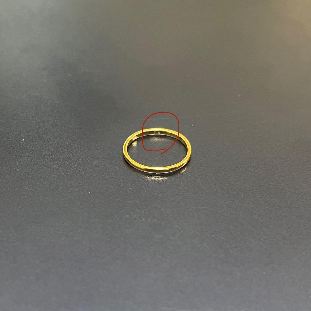 ツツミ　TSUTSUMI K18イエローゴールドリング　(ピンキーリング)