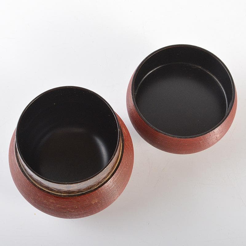 茶道具　越前塗　糸目　七宝蒔絵　瓢茶器　共箱　V　R6794