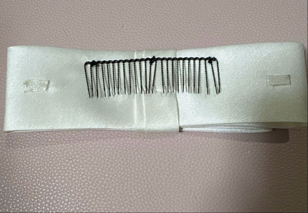 【値下げ】エマリーエ　リボンボンネ Sサイズ　ウェディング　　ヘッドドレス