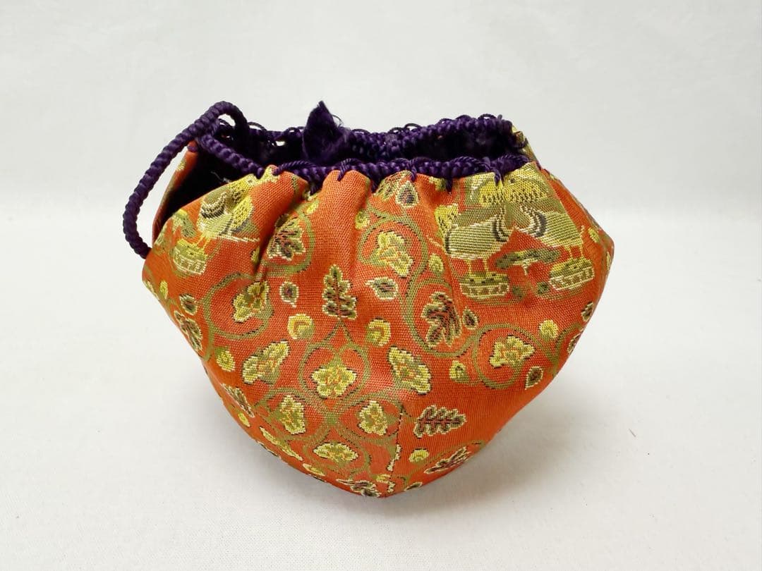 未使用 茶道具 助田宗明造 老松茶入 仕覆付 鴛鴦唐草錦 共箱