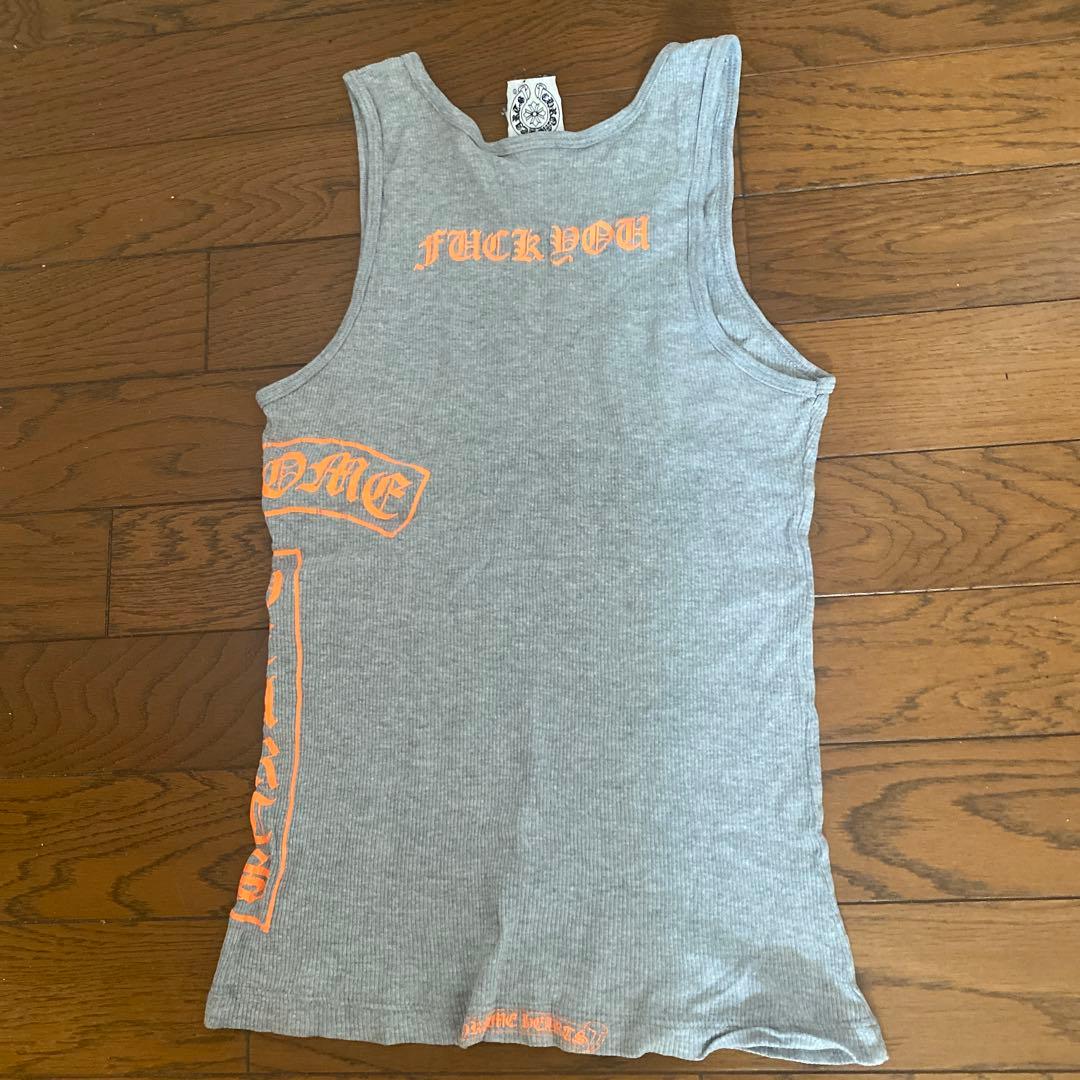 クロムハーツ 激レア　ビンテージ　正規品　蛍光オレンジ×グレー　タンクトップ