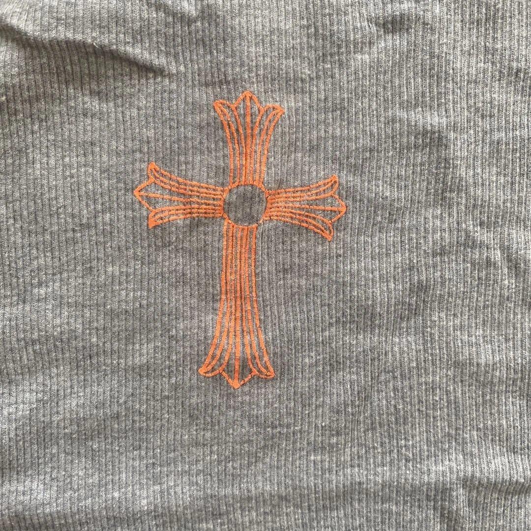 クロムハーツ 激レア　ビンテージ　正規品　蛍光オレンジ×グレー　タンクトップ