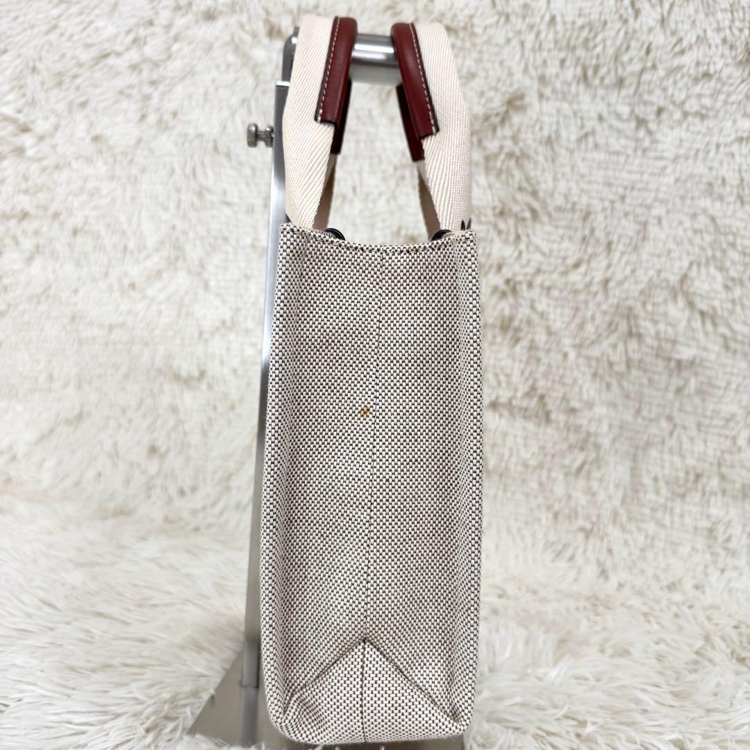 Chloe クロエ ウッディ スモールトートバッグ ハンドバッグ アイボリー