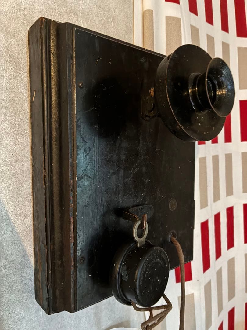 アンティーク 壁掛け式 電話機 室内電話 ベル 木製 呼び鈴 Bell アメリカ