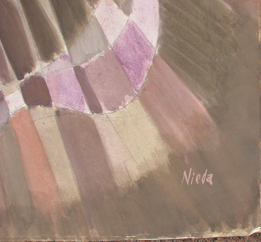 仁戸田秀吉「花」40号大,水彩,水彩界の前衛的静物作家,茨城