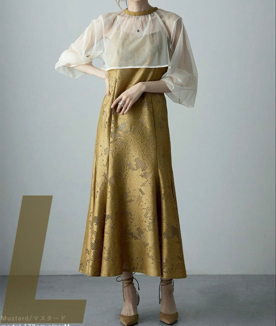 5☆新品タグ付き☆ドリードール 3wayシフォンボレロ&レースキャミドレス L