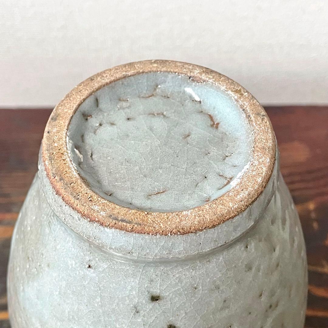 丸田正美 花入 二点まとめ 角瓶 灰釉 花瓶 徳利 黒牟田焼 辰砂 濱田庄司