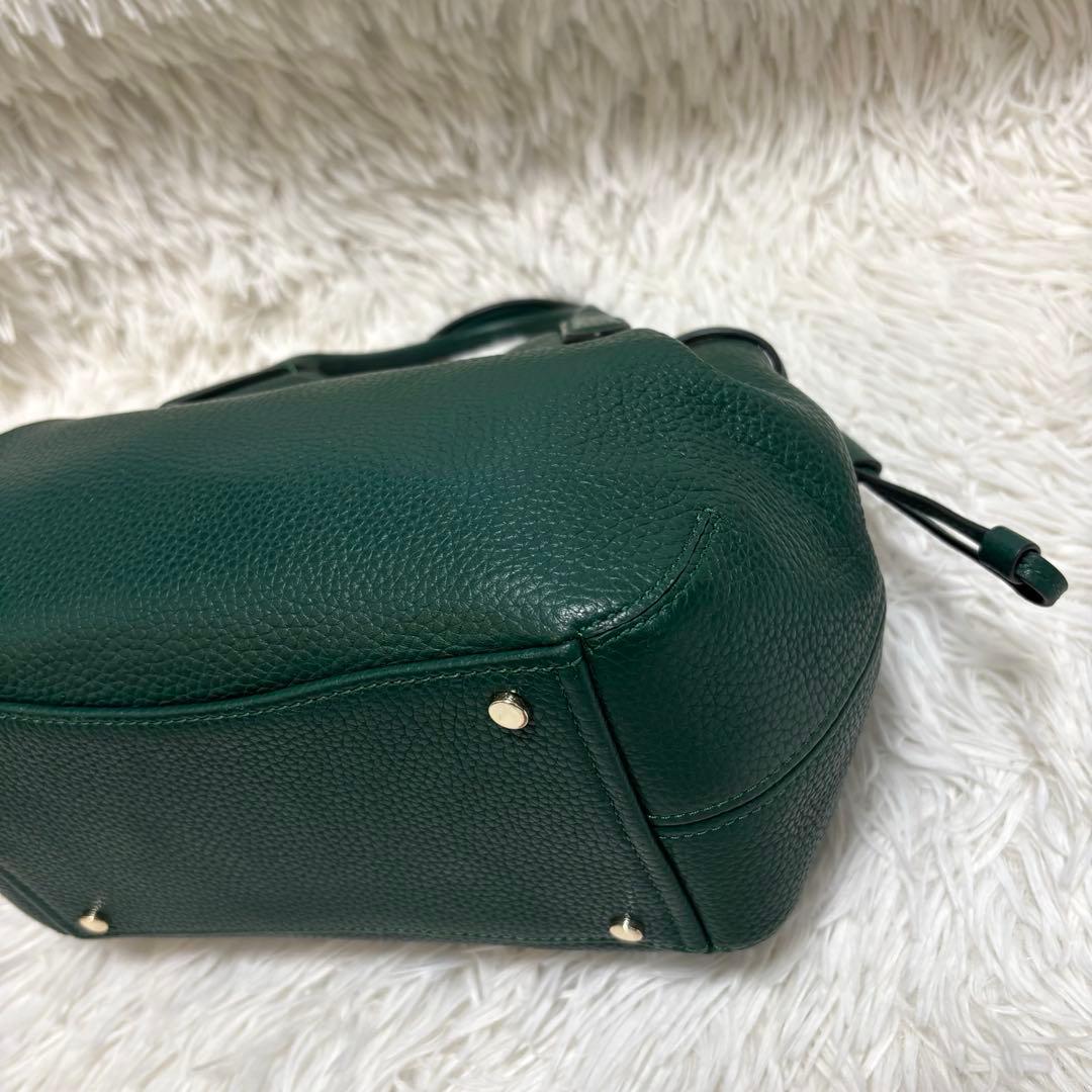 美品★ケイトスペード ダンプリング 2wayバッグ レザー グリーン