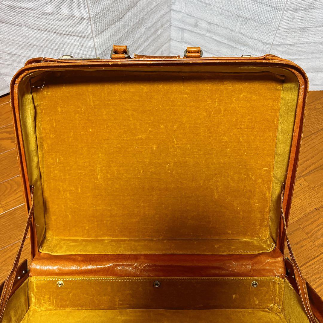 革製】ヴィンテージ レザートランク 角型ドクターバッグ 大容量