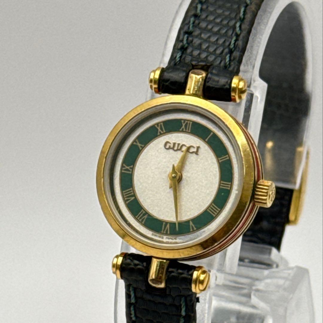 稼働品 GUCCI グッチ クォーツ 腕時計 シェリーライン 電池交換済 2