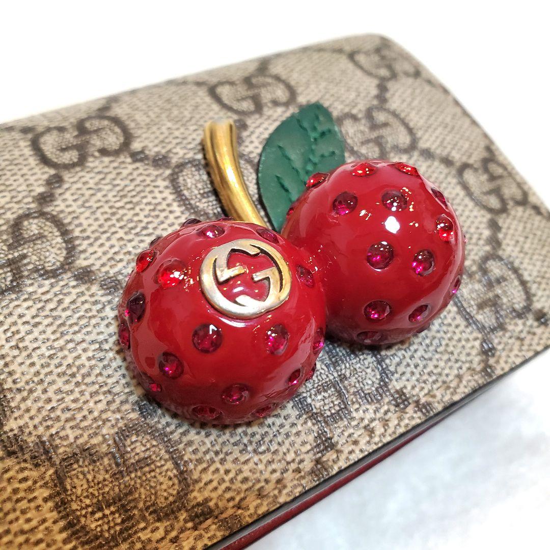 極美品 希少 GUCCI チェリー さくらんぼ GGスプリーム レザー - メルカリ