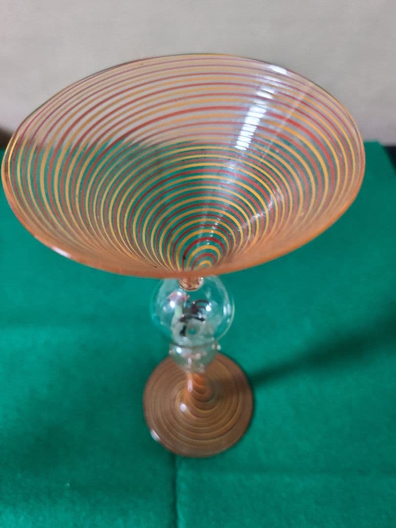 オーストリア アンティークビミニ フィギュア入りグラス