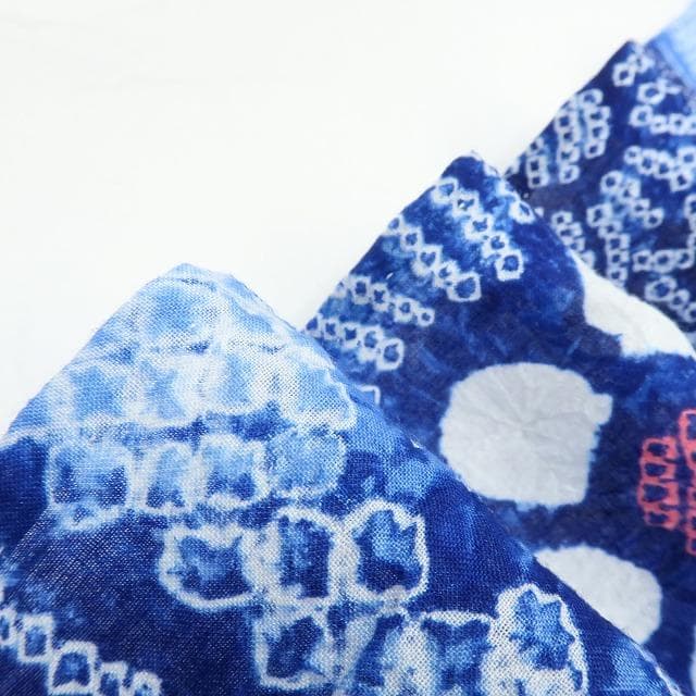 専用Y3483◆美品 有松鳴海絞り 綿 仕付け糸付 手縫い仕立て 高級浴衣