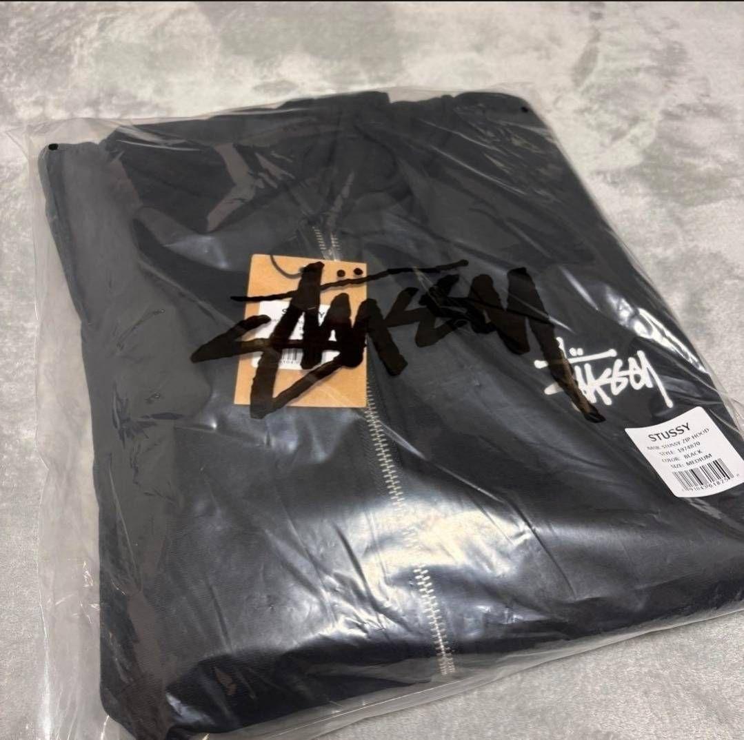 ステューシー BASIC STUSSY ZIP HOODIE☆ジップパーカー M