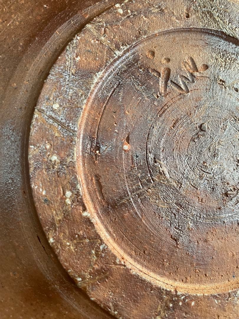 未使用 高級 備前焼 風来 手作り皿 共箱付き 伝統的な日本の