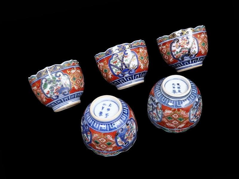 R108 万華彩蒔絵 花瓶（かびん）陶磁器 アンティーク ロイヤル