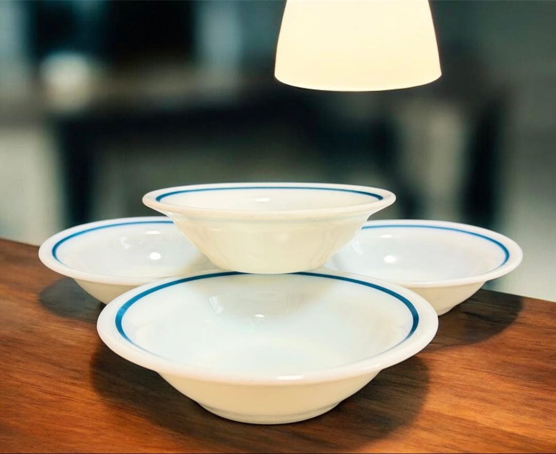 米軍 実物 PYREX ボウル 4枚 ② MILITARY（ミリタリー） 実物 新品 デッドストック 米軍 US.NAVY