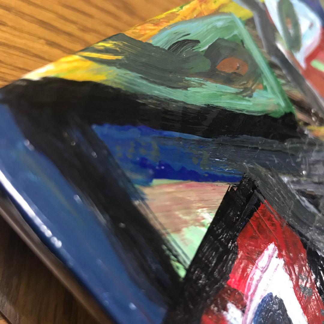 缶アート 油絵風 絵画