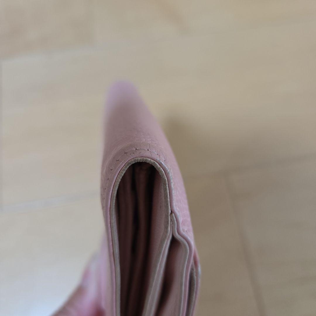 CHANEL キャビアスキン 二つ折り財布 ピンク　シャネル