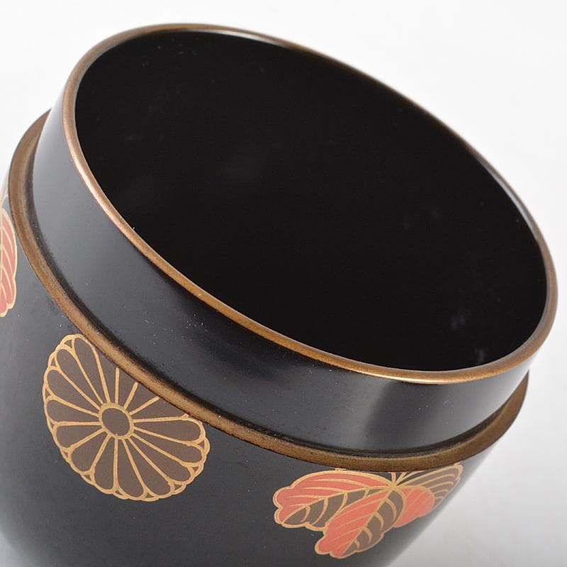 茶道具　漆塗　秀山作　高台寺蒔絵　中棗　共箱　C　R5834