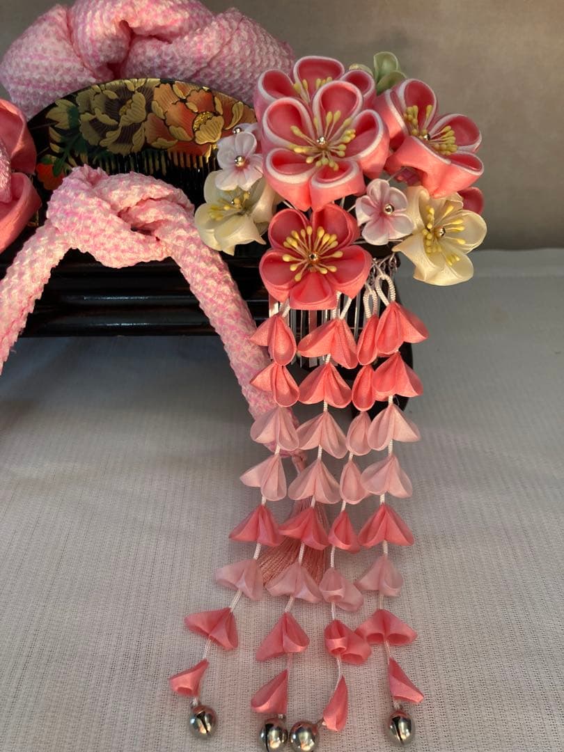 専用　桃色吐息　牡丹と梅　金属簪　花簪コーム簪　櫛簪　玉簪　Uピン簪　後押し