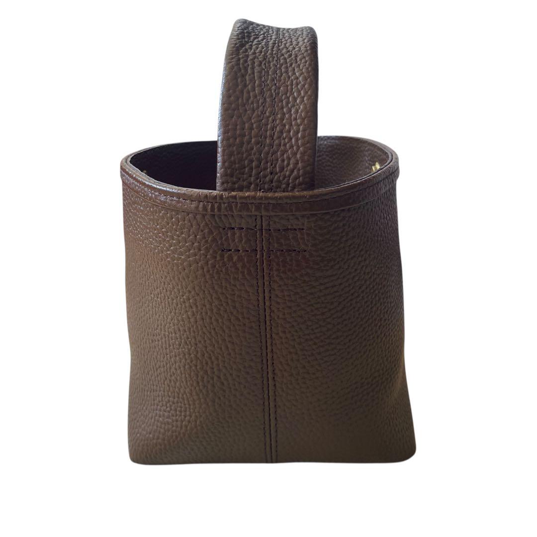 CH!III チーバッグ【美品】シュリンクレザー バスケット ブラウン