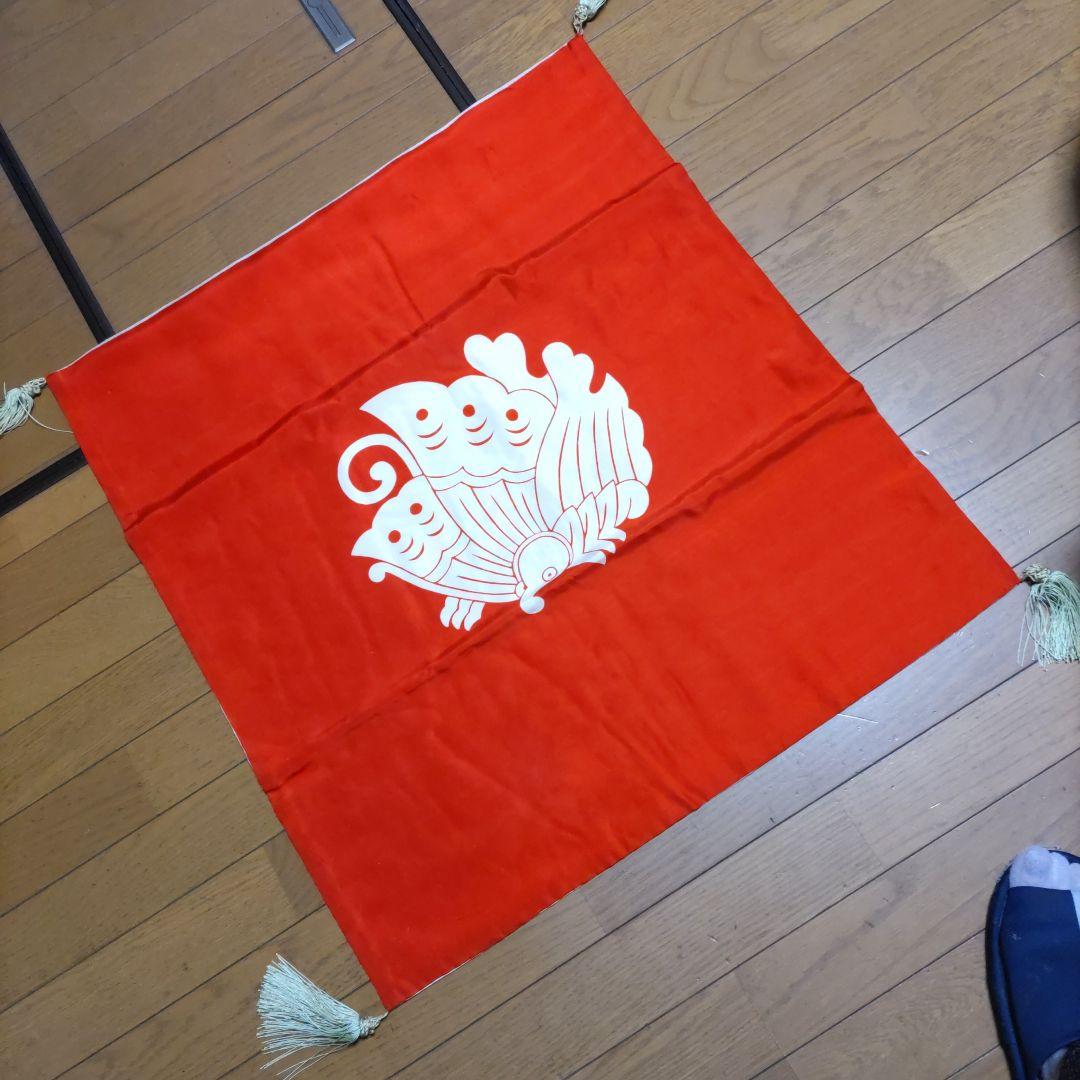 《塩瀬、金糸刺繍と家紋入高級袱紗》（アンティーク）大棚蔵出し、インテリア1831