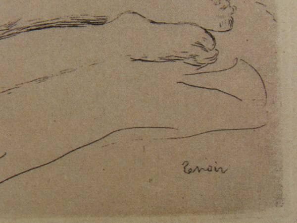 ピエール=オーギュスト・ルノワール、横たわる裸婦、希少な画集より