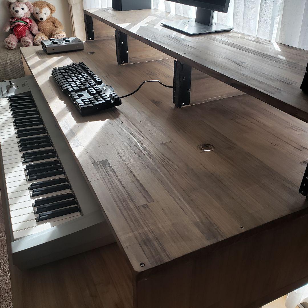 DTMデスク　S-152-70　　3Uラック付き　キーボード　シンセサイザー