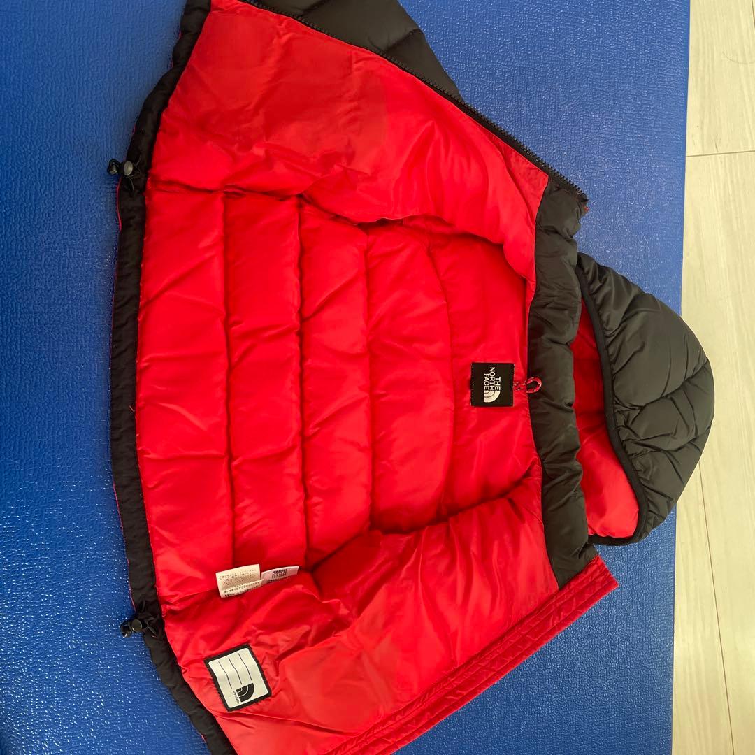 THE NORTH FACE キッズダウンジャケット 黒/赤