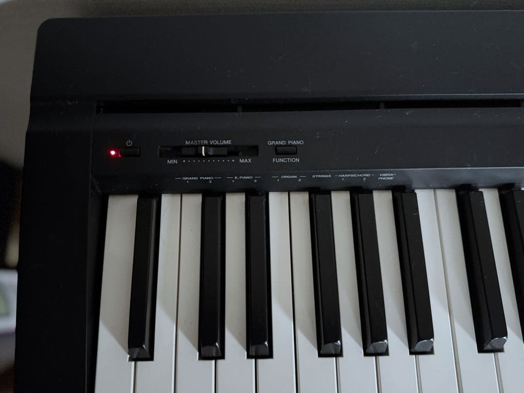 YAMAHA 電子ピアノ P-45 純正スタンド＋純正チェア＋ソフトケース付属②