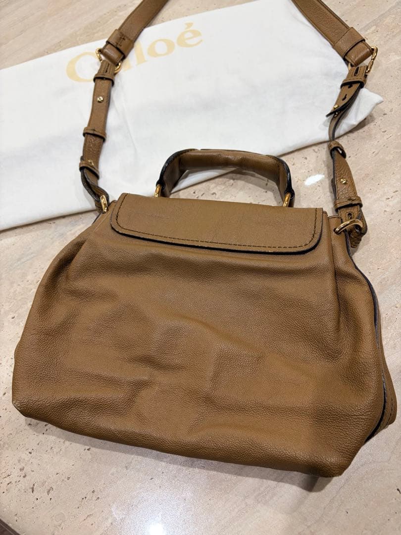 Chloé ブラウンレザー ショルダーバッグ 保存袋付き