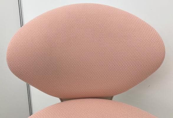 【P1】sakaya 患者用チェア 布張り 背付 円盤脚 座面回転