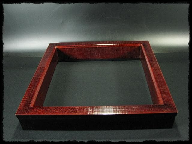 惺斎好 多田 桂寛 炉縁 溜塗 布目 布摺 布張 表千家 茶道具 f243