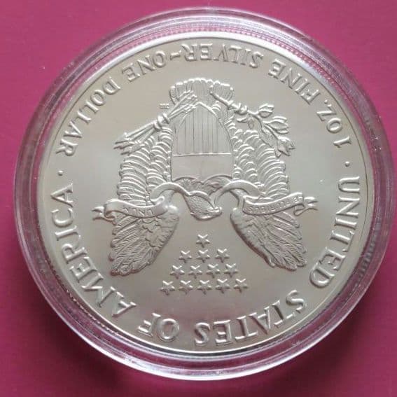 アメリカイーグル銀貨1オンスカプセルケース入1987年と1990年2枚セット