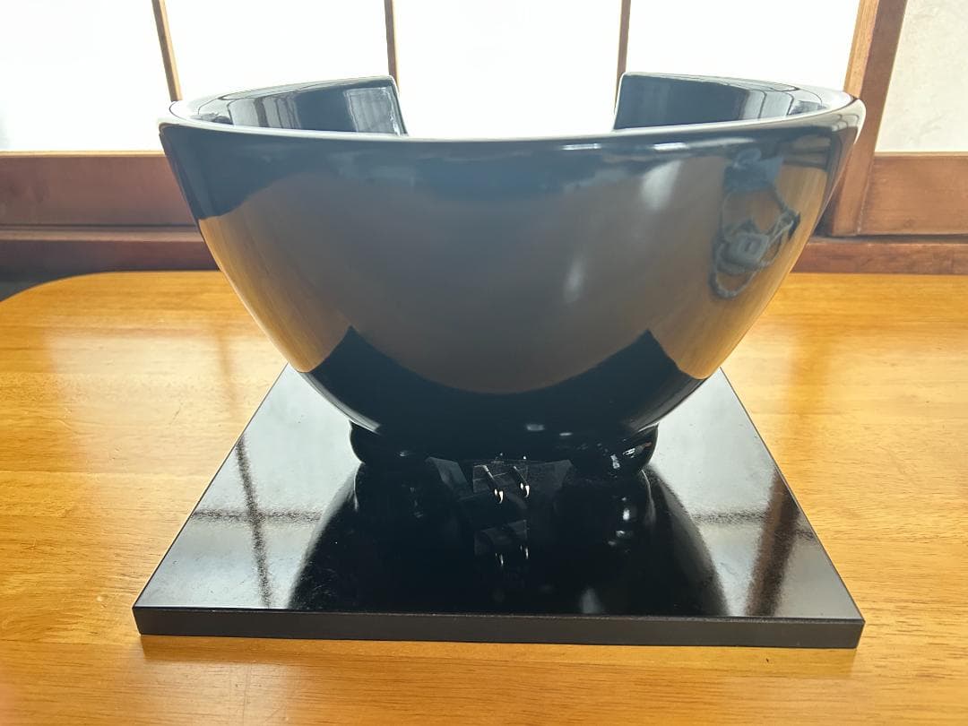 中古品】茶道具 短檠(タンケイ) 和楽造 夜咄 雀瓦 青楽（紙箱） 茶道具