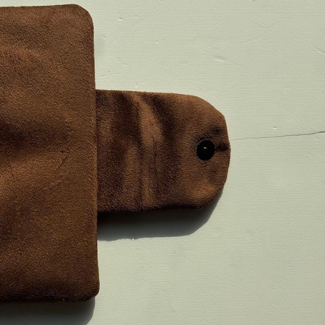 バインダーカバー スエード ダークブラウン A6 韓国 貯金