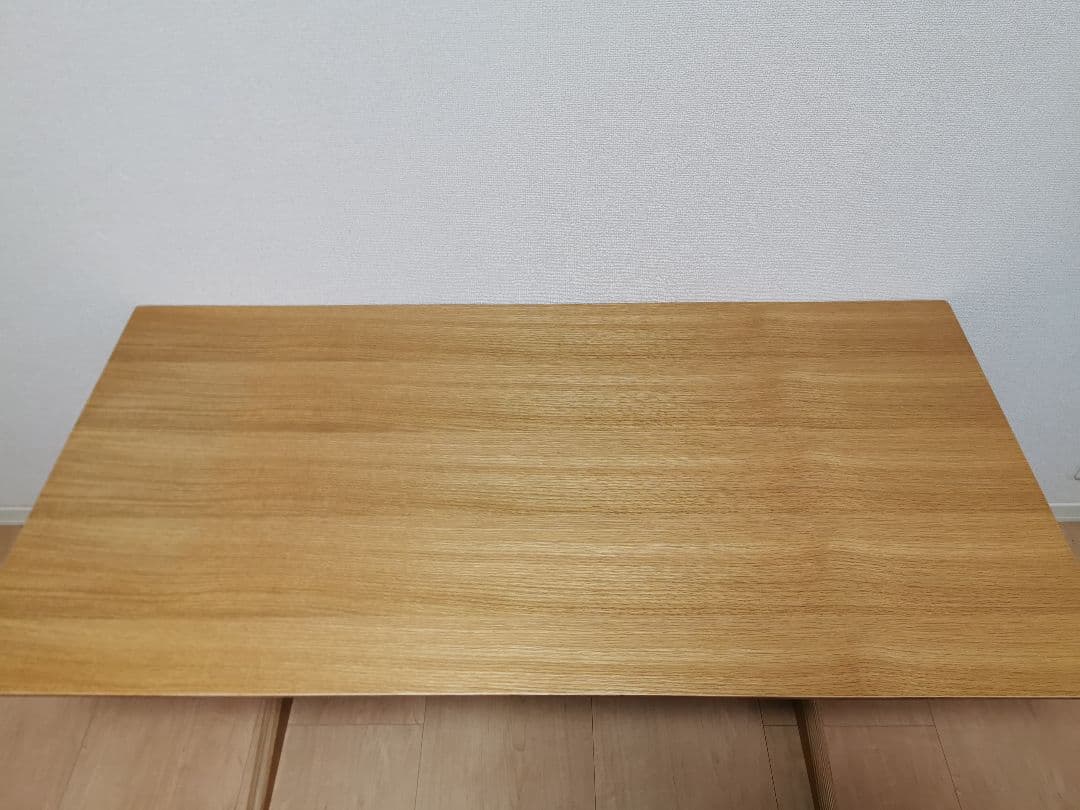 無印良品(MUJI)　リビングでもダイニングでもつかえるテーブル・２・オーク材