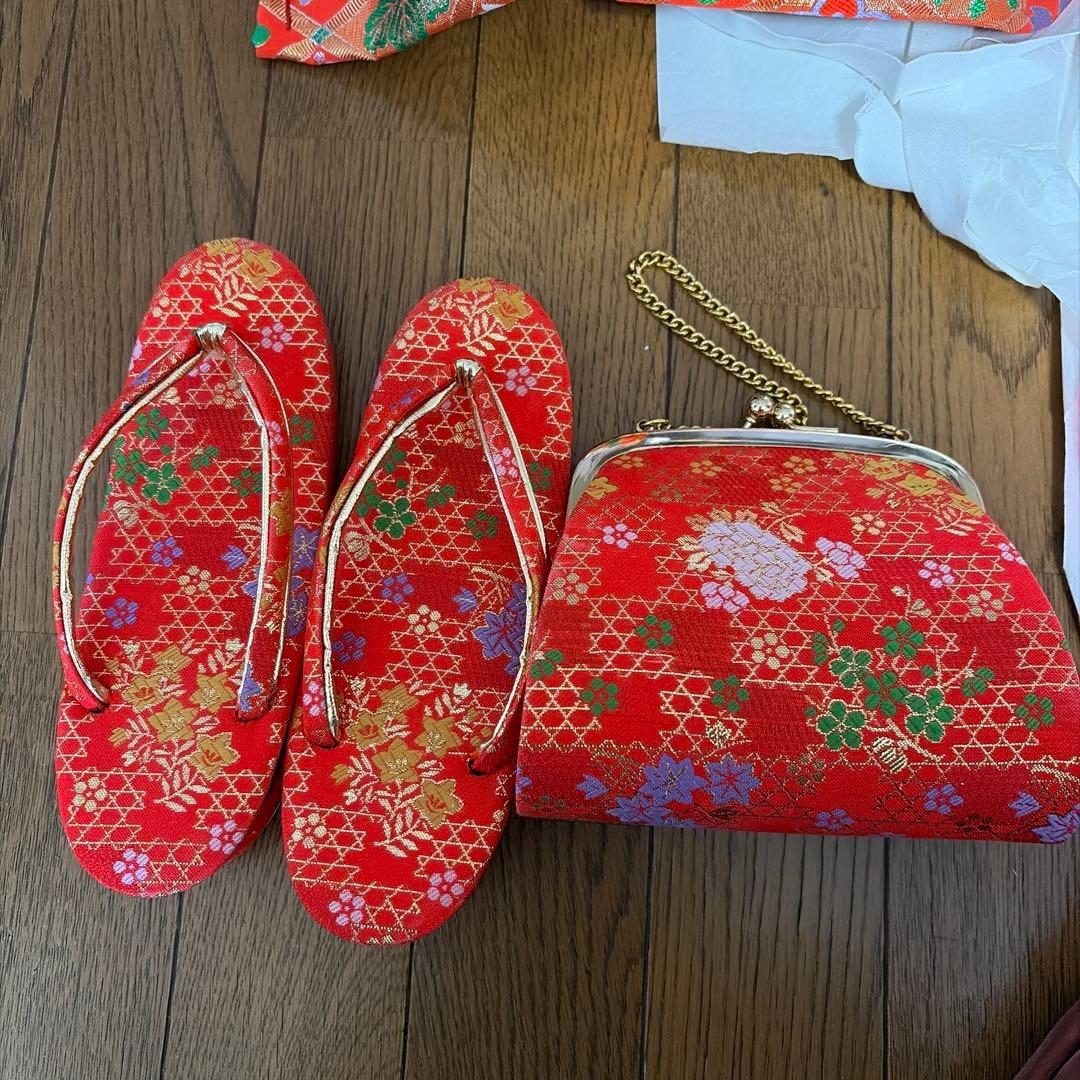 七五三着物　草履、バッグ込みフルセット　７歳