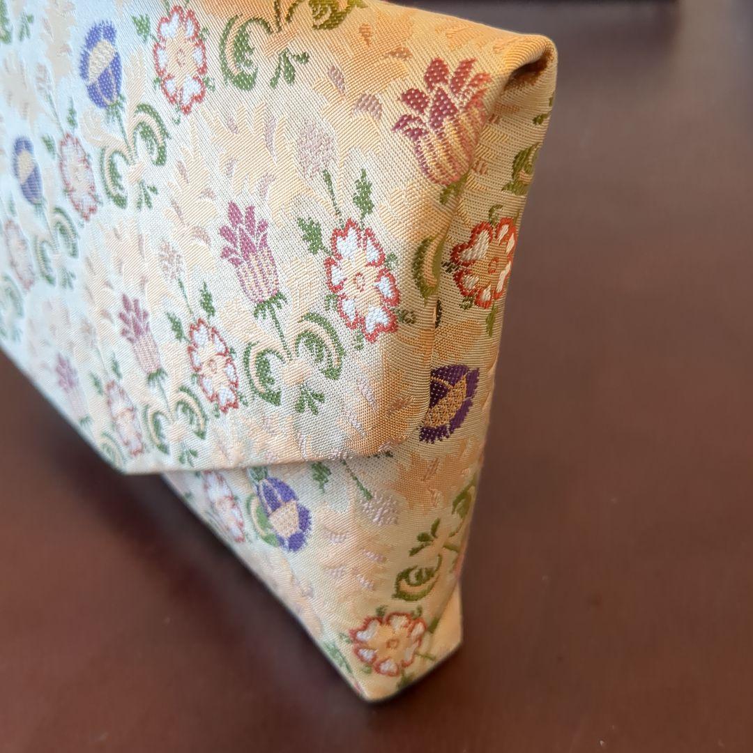 徳斎 未使用品 数寄屋袋 茶道具 金襴 葡萄牙錦 表·裏千家 和クラッチ