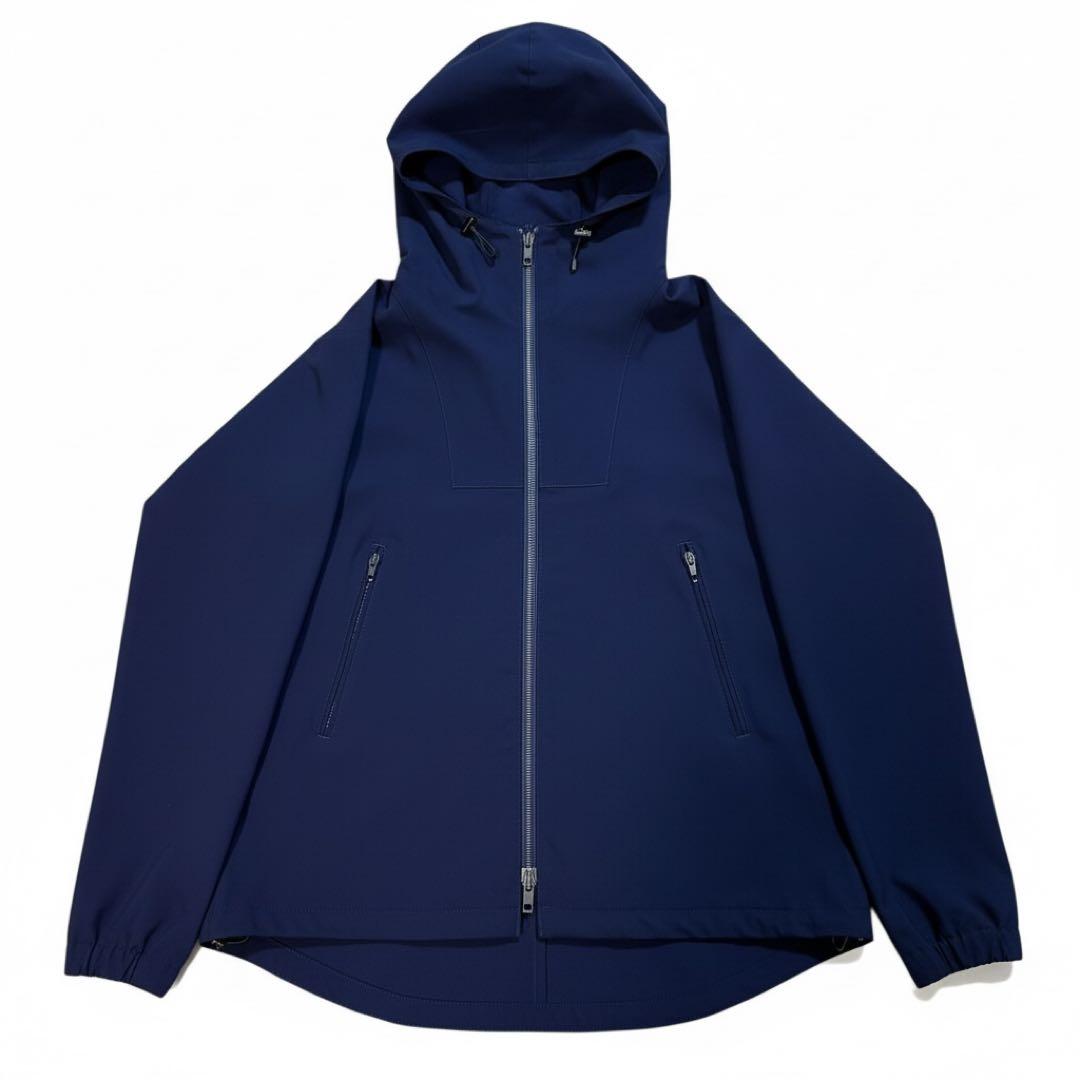 極美品TOMORROWLAND ジャケット　ネイビー　48 フード付き　ウール