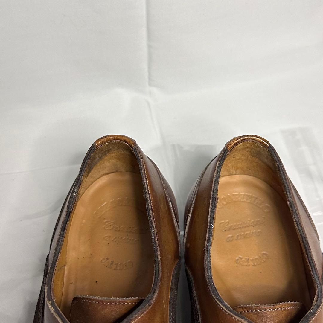 メッカリエロ☆レザーシューズ☆メンズ☆パティーヌレザー☆ブラウン☆188