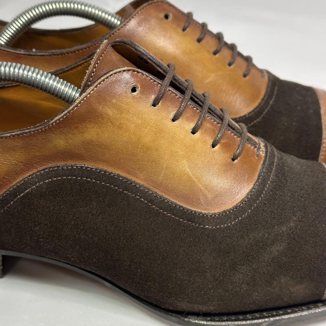 メッカリエロ☆レザーシューズ☆メンズ☆パティーヌレザー☆ブラウン☆188