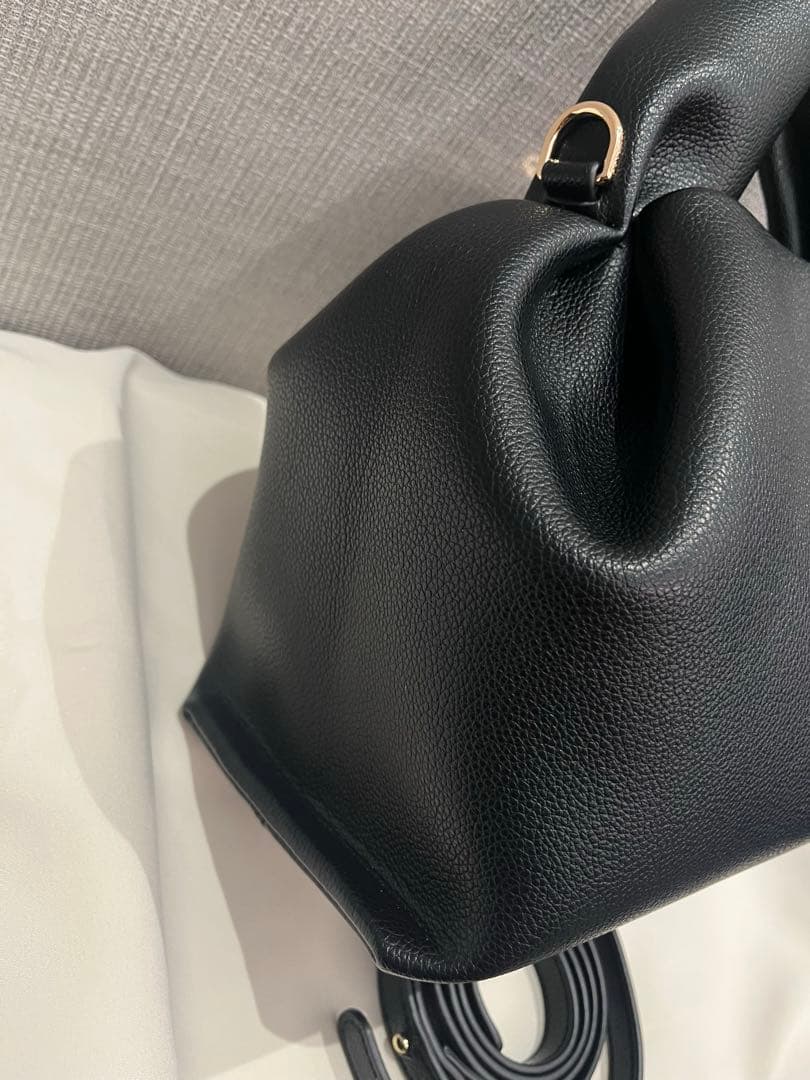 POLENE 黒 ショルダーバッグ Cyme 大 ラージサイズ